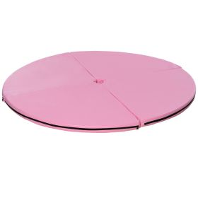 Soozier Extra-Protective 2"T x 5'W Foldable Pole Dance Mat Pink with Handle Lightweight