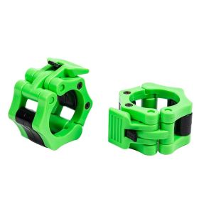 Weight Lifting Barbell Quick Buckle Plate Frame Barbell Buckle (Color: GREEN)