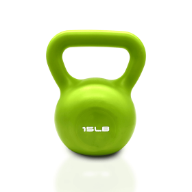 15lbs Kettlebell Set, Strength Training Kettlebells Weight Set For Women, Vinyl Coated Kettle Bell For Home Gym Workout Weight Lifting Equipment, (Color: GREEN)